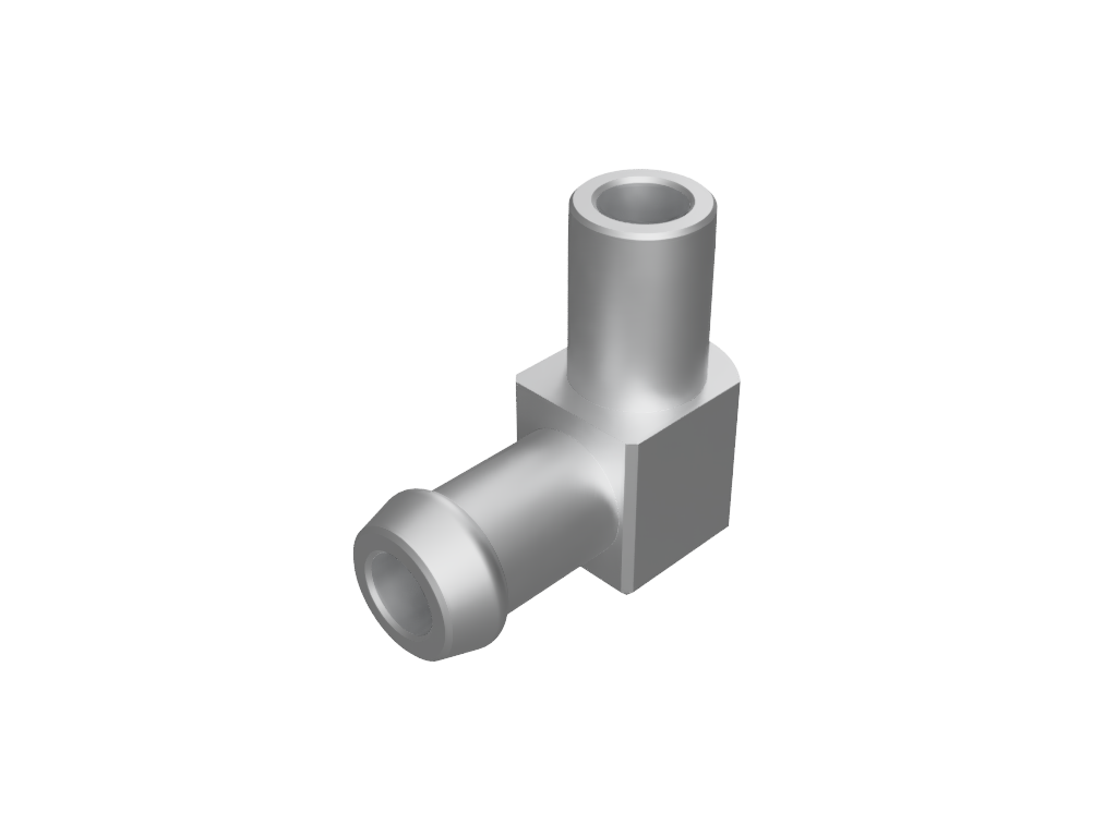 5/8" and 3/4" 6061 Aluminum 90-Degree Press-Fit Heater Hose Fittings for LS Water Pumps