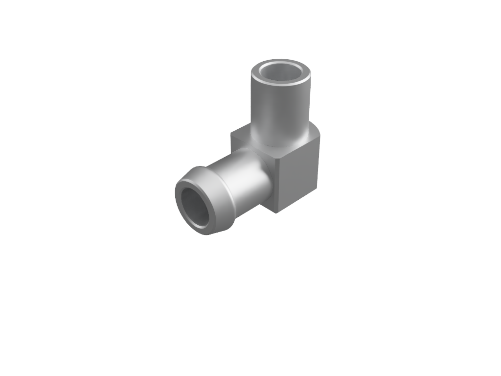 5/8" and 3/4" 6061 Aluminum 90-Degree Press-Fit Heater Hose Fittings for LS Water Pumps
