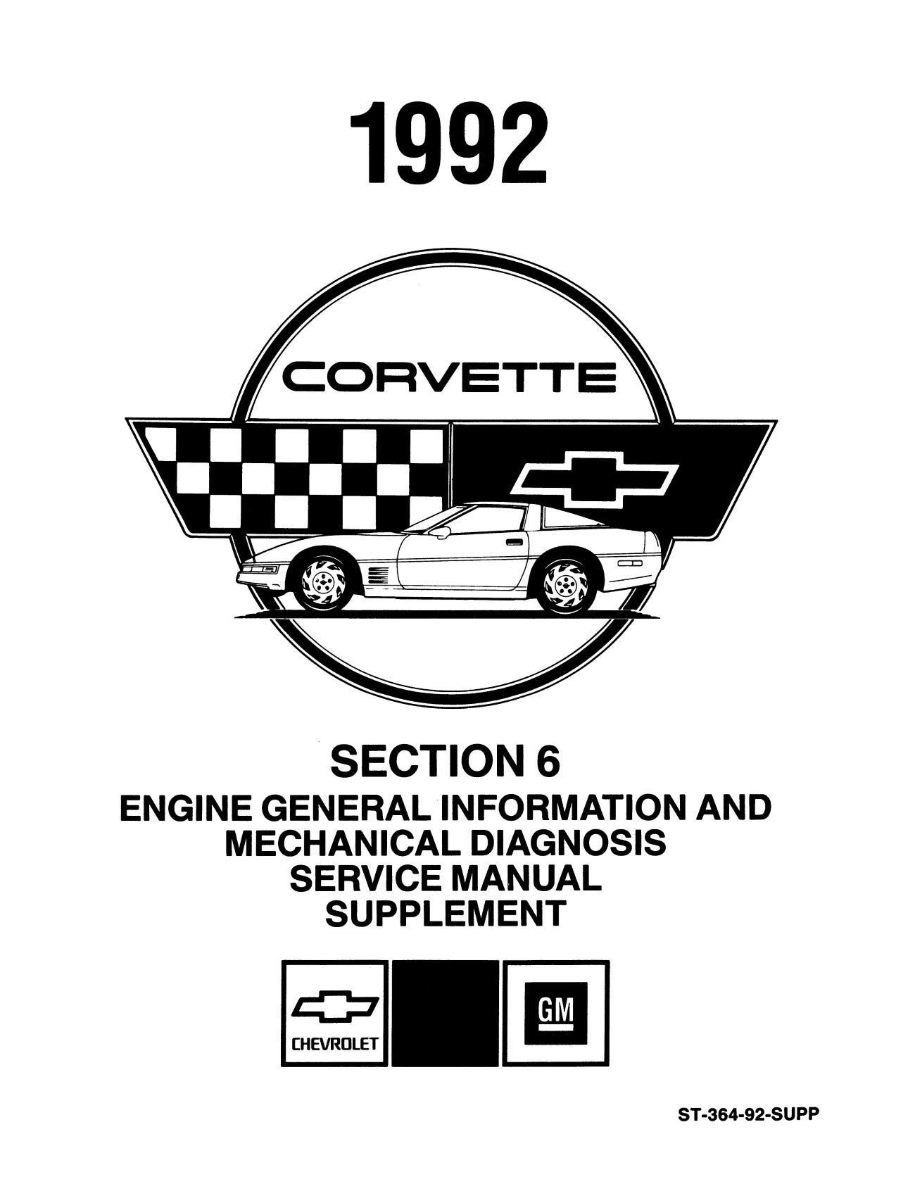 1992 Chevrolet Corvette Factory Service Manual